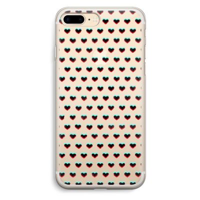 Hartjes: iPhone 7 Plus Transparant Hoesje