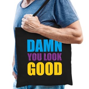 Damn you look good cadeau tas zwart voor heren