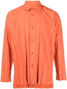 Homme Plissé Issey Miyake chemise à design plissé - Orange