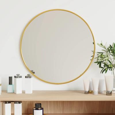 VidaXL Wandspiegel rond ø40 cm goudkleurig
