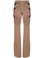 Dion Lee pantalon évasé à détails de découpes - Marron
