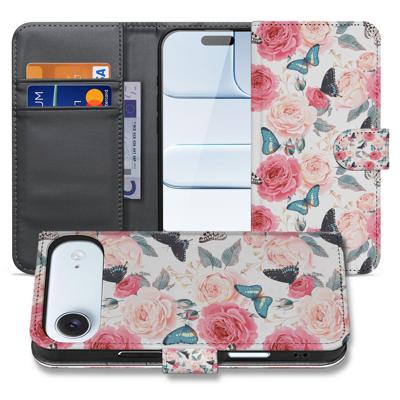 Butterfly Roses Hoesje voor Apple iPhone Air | Book Case Butterfly Roses Hoesje voor Apple iPhone Air | Book Case