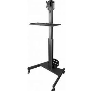 StarTech.com Mobiele Werkplek met Monitorsteun, CPU/PC Houder, Toetsenbord Lade - Ergonomisch Sta Bu