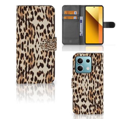 Xiaomi Redmi Note 13 5G | Telefoonhoesje | Met pasjeshouder | Leopard