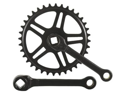 Vinty crankstel 36t. spieloos 130mm 1/8 zwart