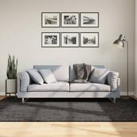 VidaXL Vloerkleed istan hoogpolig glanzend 160x230 cm antracietkleurig