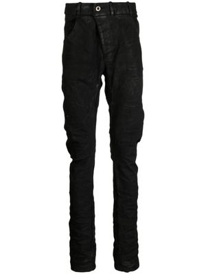 Boris Bidjan Saberi pantalon sarouel à effet usé - Noir