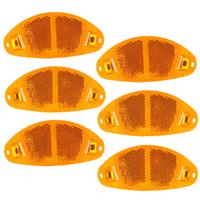 Spaakreflectoren/fietsreflectoren - oranje - 6x stuks - Fiets accessoires - veiligheid