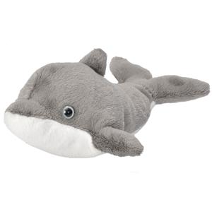 Wild Republic Knuffel dolfijn - grijs - 13 cm - pluche - knuffeldier - dolfijnenknuffel