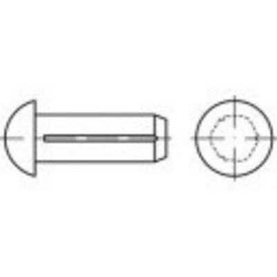 TOOLCRAFT TO-5451810 Halfronde kerfnagel 2 mm Messing 200 stuk(s)
