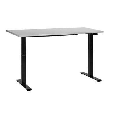 Beliani-DESTINES-Elektrisch Verstelbaar bureau-Grijs|Zwart- 160 cm-MDF