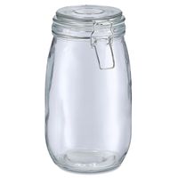 Voorraadpot/bewaarpot Alfie - 1.4L - glas - beugelsluiting - D11 x H22 cm