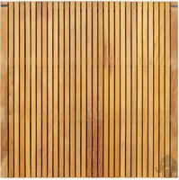 Elephant hardhout FSC tuinscherm "stripes black" recht 4,5x180x180cm glad / rvs