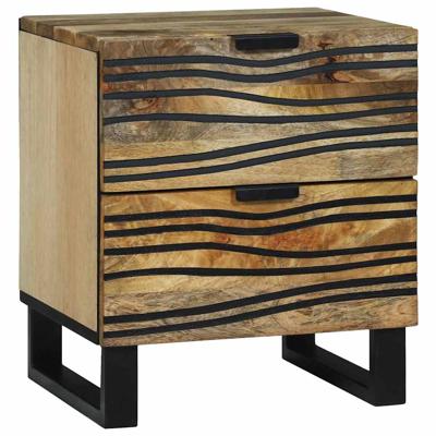 Nachtkastje met lade Bruin 40 x 33 x 46 cm massief mangohout