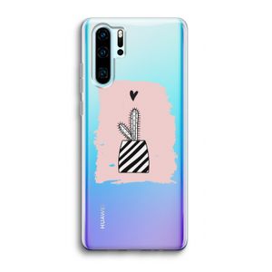 Zwart-wit cactus: Huawei P30 Pro Transparant Hoesje