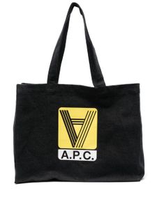 A.P.C. sac cabas Diane à logo imprimé - Noir