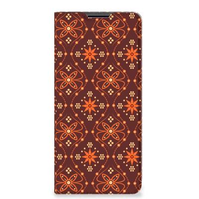 Motorola Edge 30 Pro | Hoesje met Magneet | Batik Brown Motorola Edge 30 Pro | Hoesje met Magneet | Batik Brown