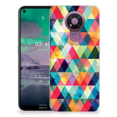 Nokia 3.4 | TPU bumper | Geruit