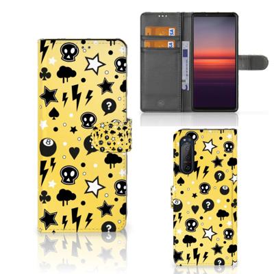 Telefoonhoesje met Naam Sony Xperia 5II Punk Geel Telefoonhoesje met Naam Sony Xperia 5II Punk Geel