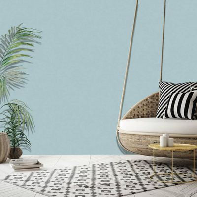 DUTCH WALLCOVERINGS behang effen lichtblauw