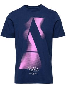 Aztech Mountain Altitude logo-print cotton T-shirt - Bleu