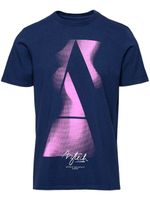 Aztech Mountain Altitude logo-print cotton T-shirt - Bleu - thumbnail