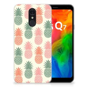 LG Q7 Siliconen Case Ananas