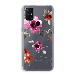 Geschilderde bloemen: OnePlus Nord N10 5G Transparant Hoesje