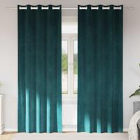 VidaXL Verduisterende gordijnen 2 pcs donkergroen 140 x 245 cm fluweel