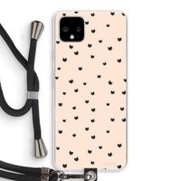 Kleine kattenkopjes: Pixel 4 XL Transparant Hoesje met koord