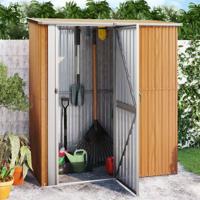 Tuinschuur 180,5x97x209,5 cm gegalvaniseerd staal bruin