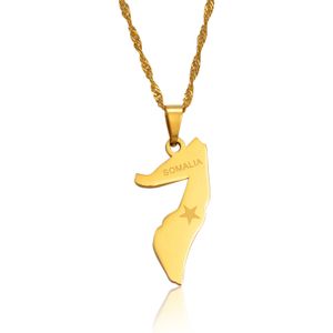 LGT Jewels heren ketting Edelstaal Somalie Goudkleurig