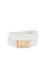 DSQUARED2 bracelet en cuir Icon à design multi-tours - Blanc