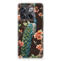 OnePlus 10T TPU Hoesje Pauw met Bloemen