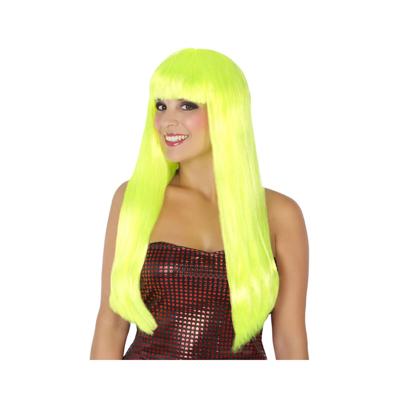 Pruik Geel 60 cm