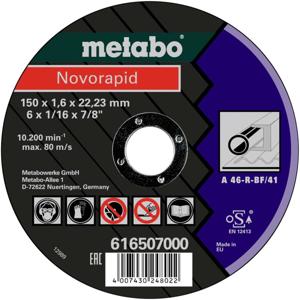 Metabo 616507000 Doorslijpschijf recht 150 mm 25 stuk(s) Blik, Profiel