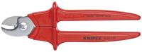 Knipex kabelschaar ge‹soleerd, met kunststof gespoten, vde-getest 230 mm - 9506230