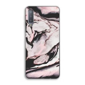 Roze stroom: Samsung Galaxy A7 (2018) Transparant Hoesje