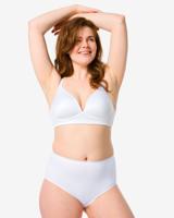 HEMA Dames Tailleslips Stretch Katoen - 2 Stuks Wit (wit)