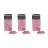 3x Decoratie/hobby stenen roze 600 gram