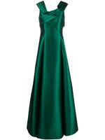 Alberta Ferretti robe longue plissée à design asymétrique - Vert