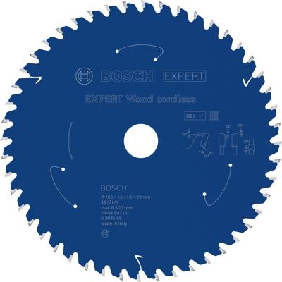 Bosch Accessoires EXPERT Wood cordless Cirkelzaagblad | 165 x 1,5/1 x 20 mm | T48 - 2608902151