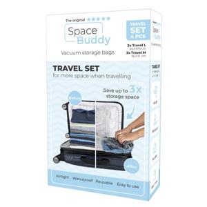 Space Buddy Vacuümzakken - 4-delige set - 2xM/2xL - Transparant