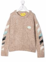 Off-White Kids pull Arrows en maille texturée - Tons neutres