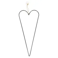 Stern Fabrik decoratie hart metaal zwart 40 cm | 24 stuks
