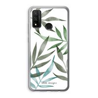 Tropical watercolor leaves: Huawei P Smart (2020) Transparant Hoesje