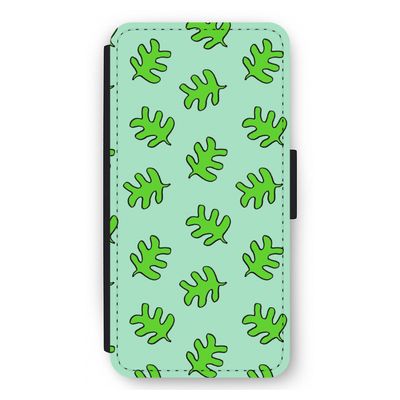 Groene blaadjes: iPhone 12 Pro Max Flip Hoesje
