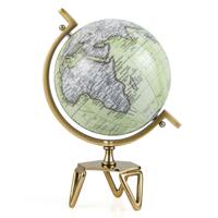 Geografische Globe Interactieve Educatieve Globe Driehoekige Metalen Standaard Decoratieve Antieke Draaiende Globe voor Klaslokaal Thuis