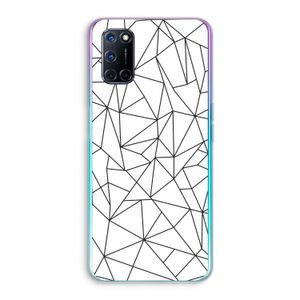 Geometrische lijnen zwart: Oppo A72 Transparant Hoesje