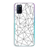 Geometrische lijnen zwart: Oppo A72 Transparant Hoesje